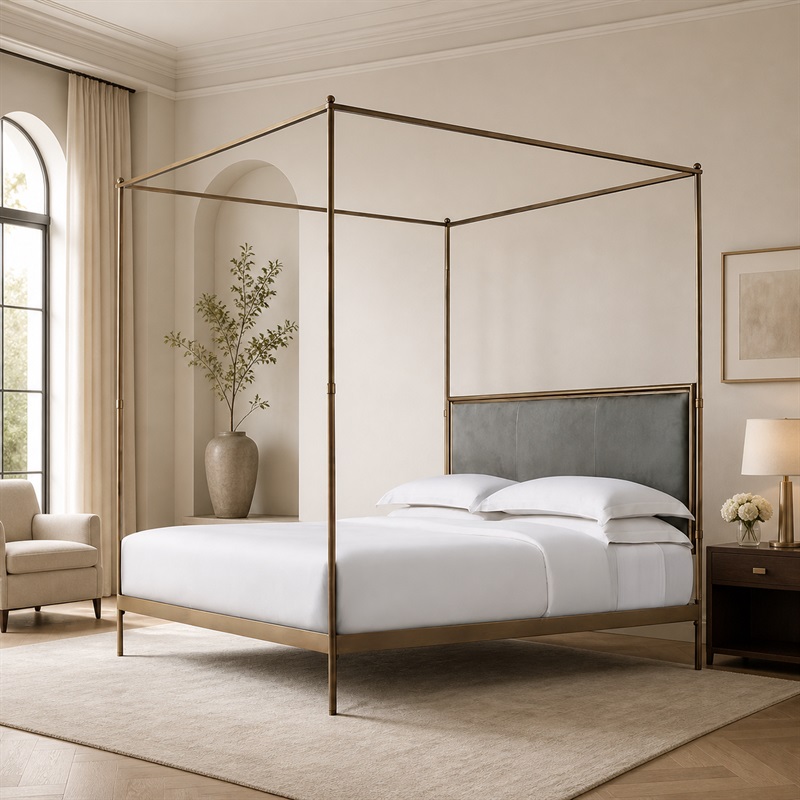 Canopy Bed Frame Metal Queen - xx-Cadre de lit en métal de
