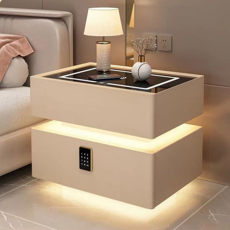 Solid Wood Nightstand 2 Drawers - Table de chevet en bois massif