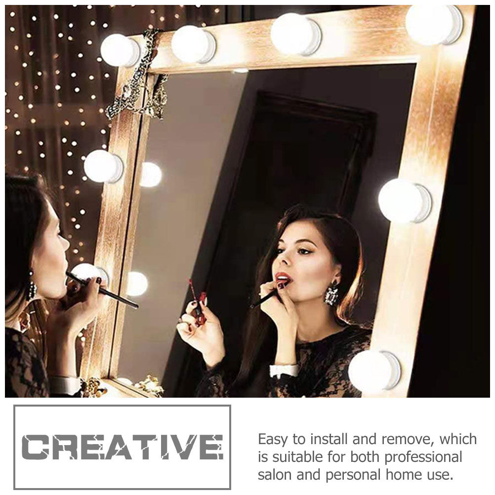 Dressing Table Vanity With Lighted Mirror - 1 ensemble de miroir de maquillage