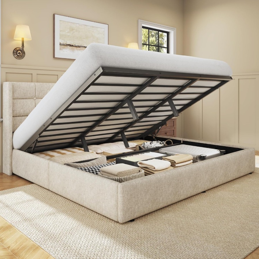 Gas Lift Storage Bed Hydraulic - Cadre de lit avec rangement intégré
