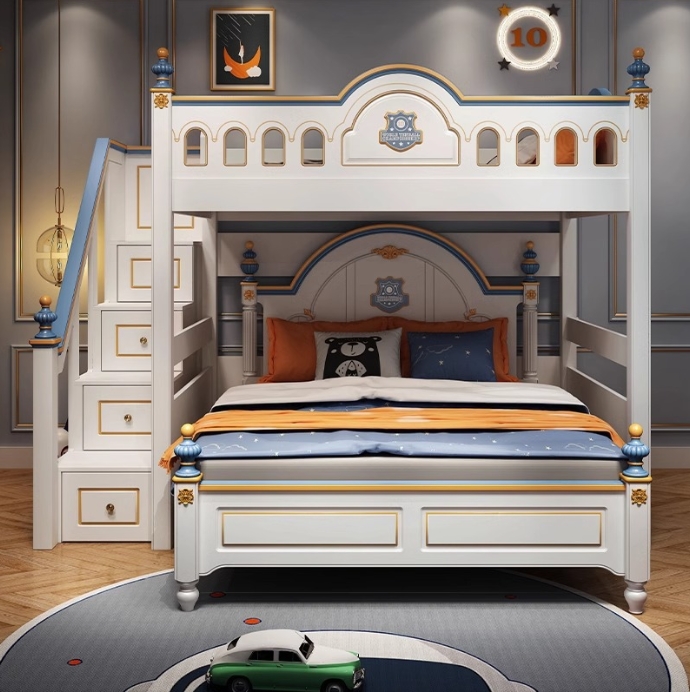 Lit superposé en bois pour cha - Bunk Bed With Stairs And Slide avis et prix