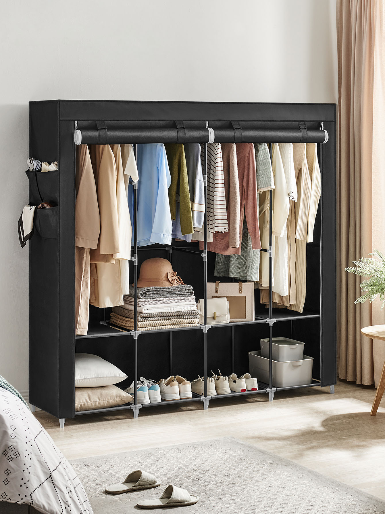 Armoire portable, organisateur - Wardrobe Closet Portable Fabric Cover avis et prix