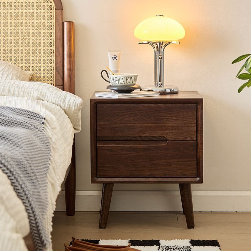 Tables de chevet en bois table - Solid Wood Nightstand 2 Drawers avis et prix