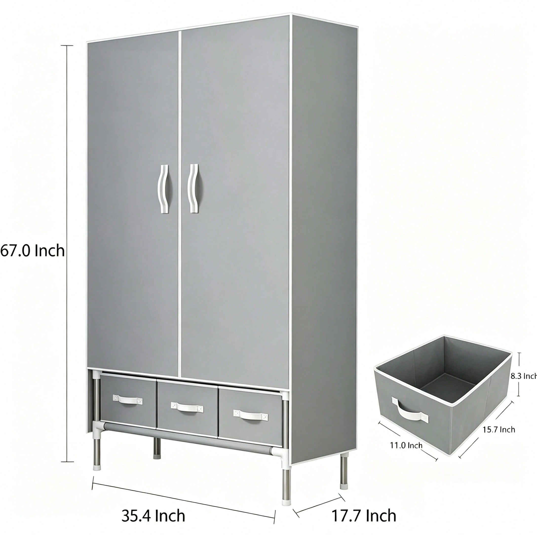 Armoire portable, organisateur - Wardrobe Closet Portable Fabric Cover avis et prix