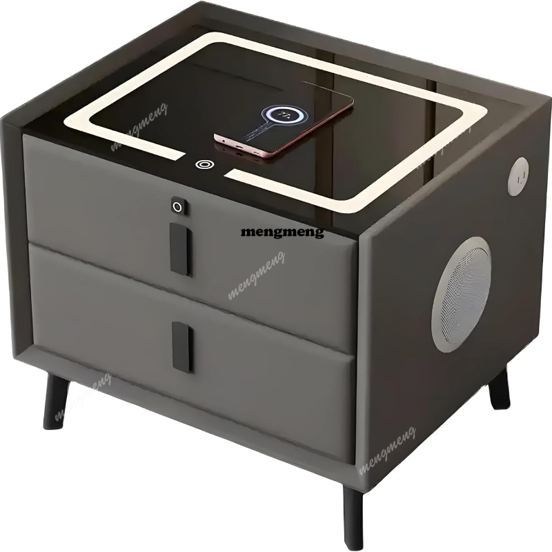 Table de chevet intelligente e - Solid Wood Nightstand 2 Drawers avis et prix