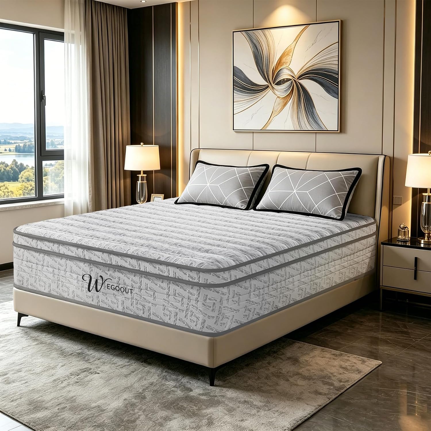 Matelas Queen Size 12 pouces,  - Memory Foam Mattress In A Box Queen avis et prix
