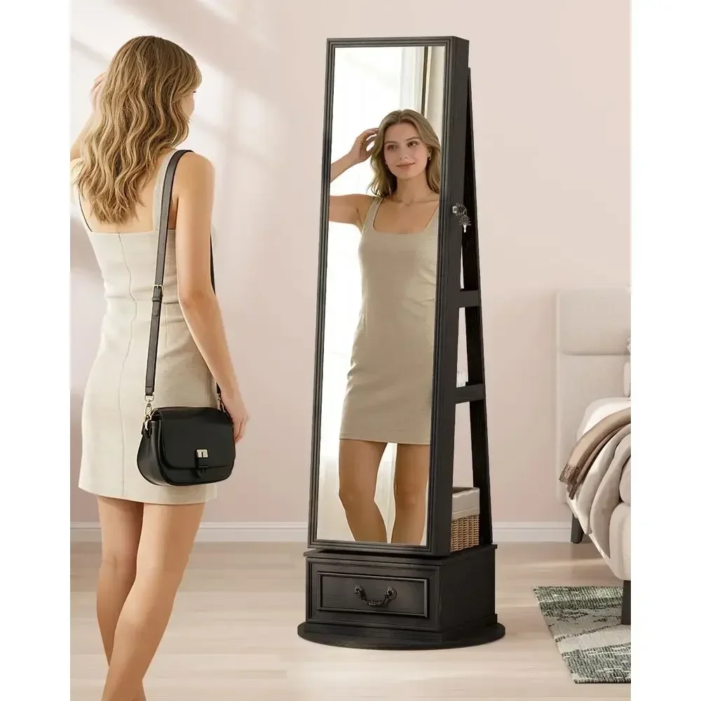 360 °   Armoire à bijoux pivot - Full Length Mirror Jewelry Armoire avis et prix