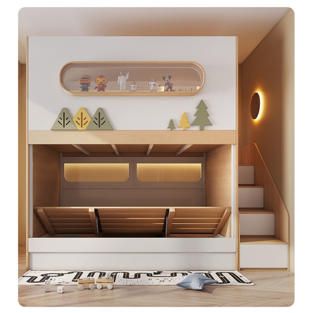 Lit superposé en forme de caps - Bunk Bed With Stairs And Slide avis et prix