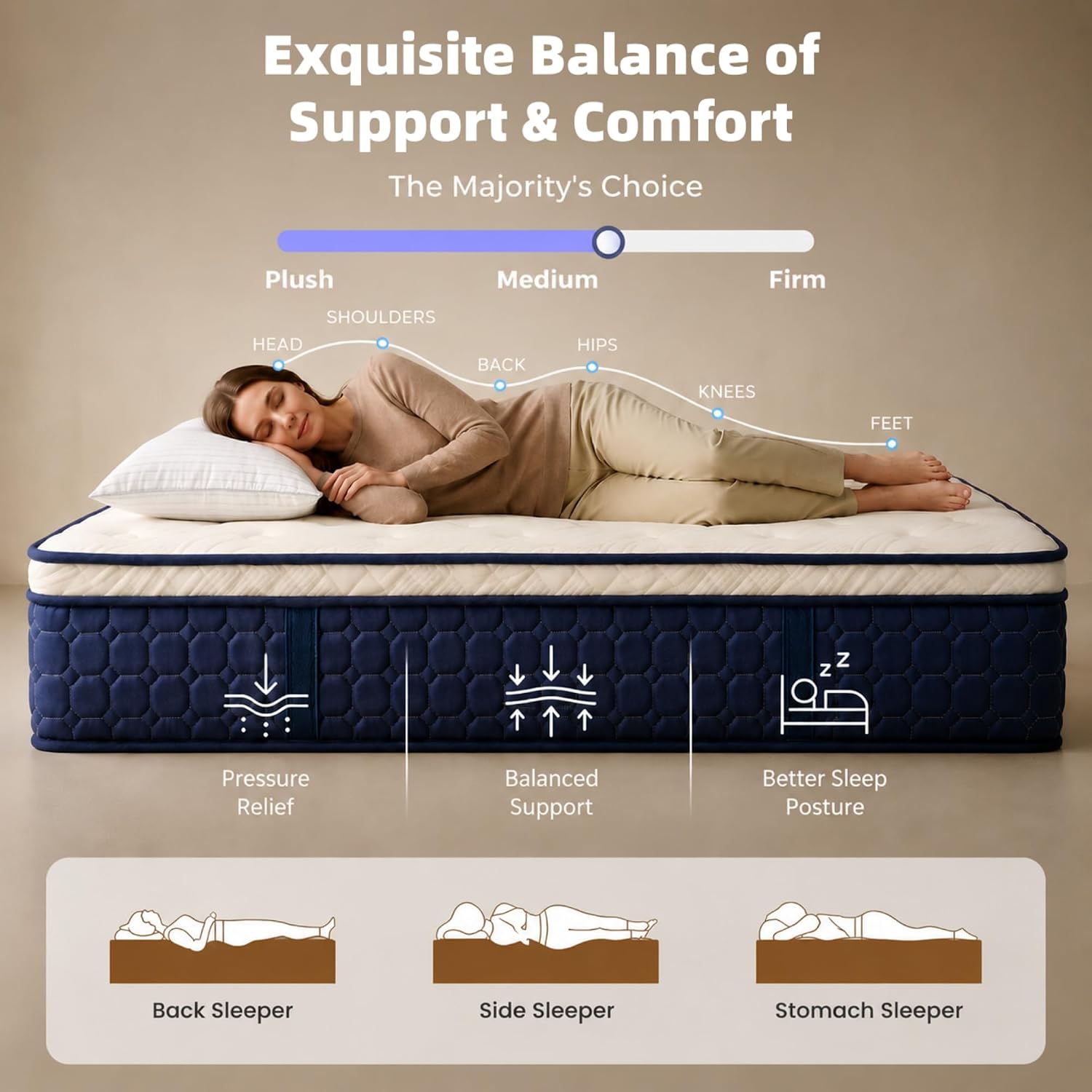 Matelas Queen Size, matelas hy - Memory Foam Mattress In A Box Queen avis et prix