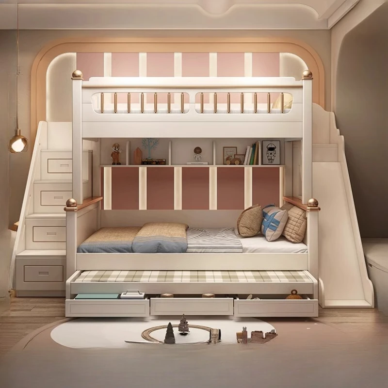 Lit superposé en bois 135x190c - King Size Bed Frame With Storage Drawers avis et prix