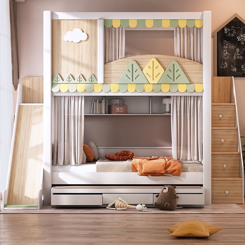 Lit superposé pour enfants sur - Bunk Bed With Stairs And Slide avis et prix